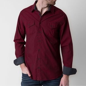 New J.B Holt THE LINCOLN Shirt -Burgundy XL